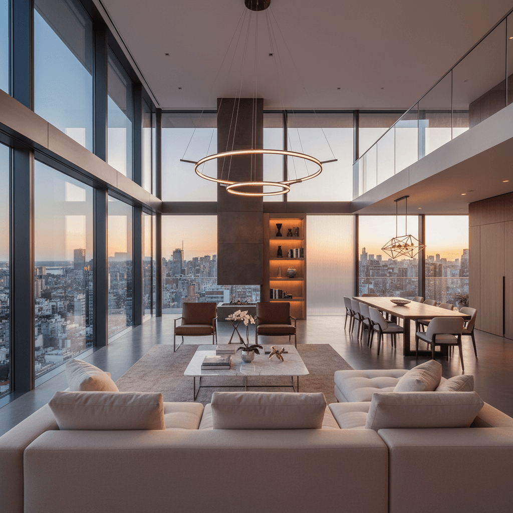 Penthouse de lujo con vista a la ciudad