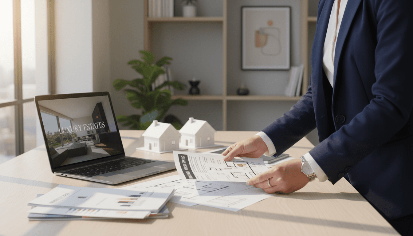 Oficina de Aires Del Este 2 con profesionales asesorando clientes sobre propiedades inmobiliarias