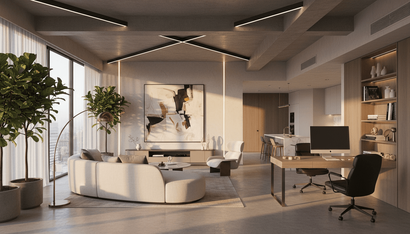 Dormitorio de lujo con diseño contemporáneo
