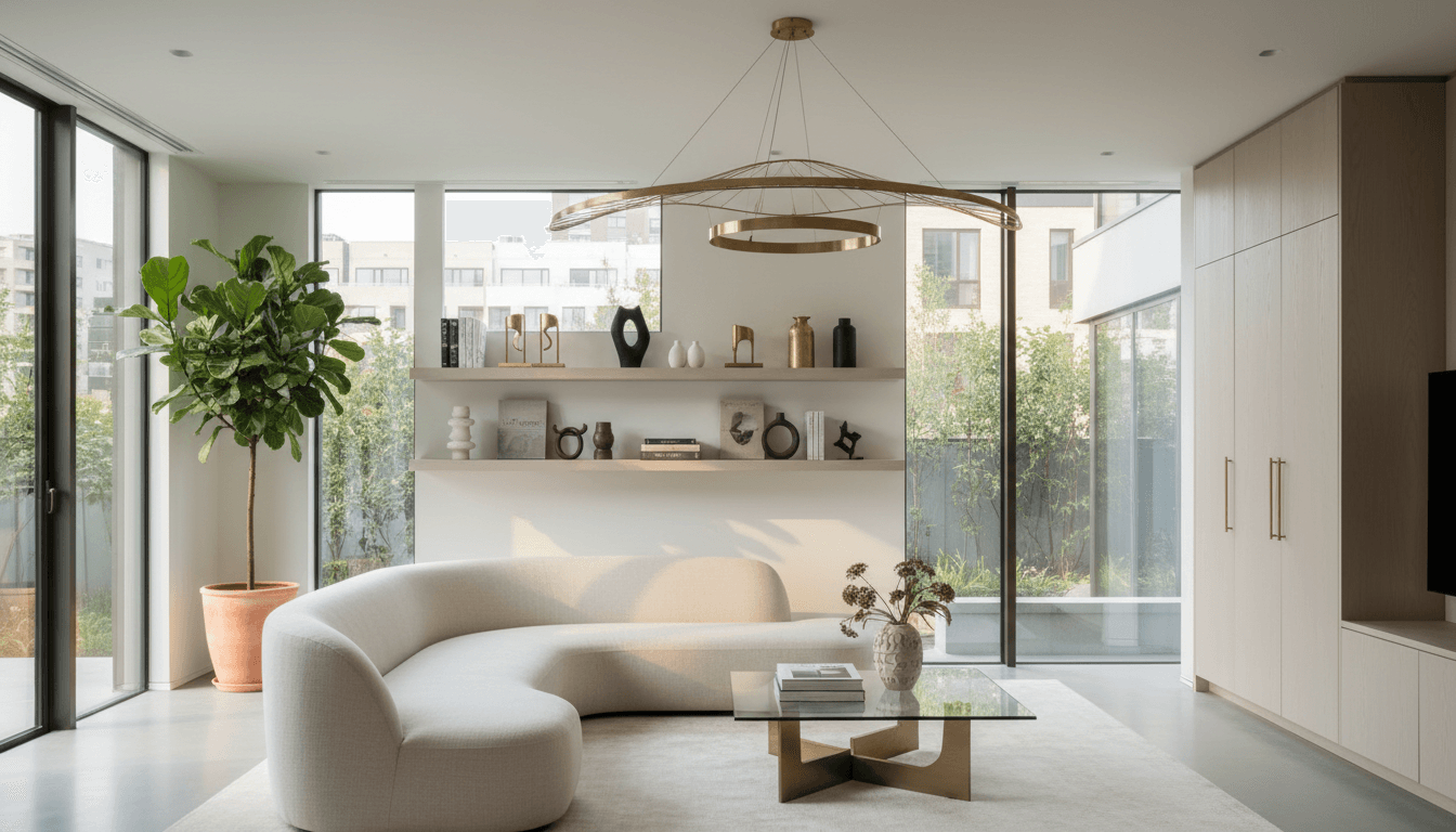 Sala de estar contemporánea con diseño moderno